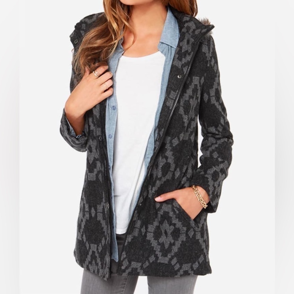 𝅺JACK by BB Dakota Rupert Black Gray Jacket Size XS